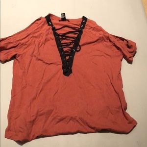 Lace up T-shirt